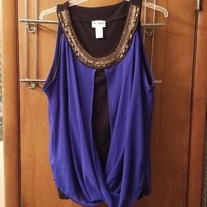 Kate and Mallory design electric blue tanktop/cami